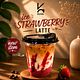 Ice strawberry latte