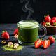 Matcha strawberry latte