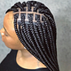 Medium large box braids