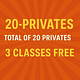 20-PRIVATE Sessions (3 Free Classes)