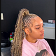 Cornrow Updo w boho ends