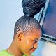 Small cornrow updo