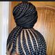 Up down ponytail cornrows