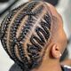 Cornrows with design