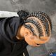 6 cornrows -dames