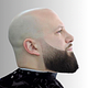 Beard trim with line up