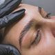 Brow lamination + tinting.