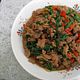 Stir-fried beef with basil