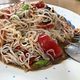 Papaya salad with rice vermicelli