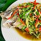 Steamed fish with soy sauce