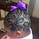 FLOWERS BRAIDED INTO A SIDE PONYTAIL WITH BEADS (NO HAIR ADDED) 