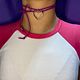 Chokers morado corazón