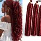 French curls burgundy colour 