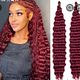 Deep wave boho curly Burgundy Colour