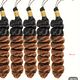 5 Sets of 40.64 cm Screws with Curly Hair for Braiding Extensions , Black, Red, Beige, Brown, And Various Colors Suitable for Women'S Daily Outings, Fashion Parties, And New Year Role-Playing