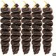 5 in 1 packet Sets of 40.64 cm Screws with Curly Hair Of Braiding Extensions, Black, Red, Beige, Brown, And Various Colors Suitable for Women'S Daily Outings, Fashion Parties, And New Year Role-Playing