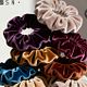 Random Color Simple and Comfortable Velvet Large Intestine Hairband Fashion High Elasticity Band Women's Retro Plush Solid Color Versatile Hairstring Hair Accessories