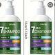 7-In-1 Deep Cleansing Shampoo And Conditioner Set with Rosemary Oil, Castor Oil, Patana Oil, Ginger, Peppermint Oil, Biotin, And Keratin, Repairs, Nourishes, Adds Volume to Hair, Controls Oiliness, Prevents Frizz And Dryness, Portable