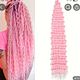 Deep Wave Boho Hair pink Color 