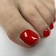 Soft dry pedicure with gelpolish