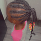 Toddler braids w/weave