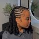 Half cornrows half twist