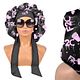 BLACK/PINK WITH HEARTS BONNET