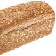 Volkoren busbrood met vlokken: half gesneden