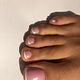 Gellak op voeten zonder pedicure zonder voetzolen 