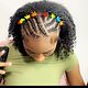 Stitch braids w/ natural hair out
