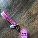 Dark pink jakpot keychain