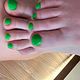 Gel polish on toes