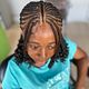 Cornrow front and knotless back