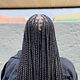Medium length knotless braids