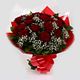 Red Rose with Gypsophila