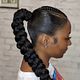 1 cornrow ponytail