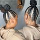8 cornrow ponytail Large