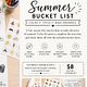 SUMMER BUCKET LIST