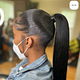 Sleek ponytail