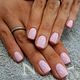 Solid color gel on natural nails