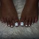 Acrylic big toes only with gel polish