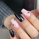 Détail nail art, max 4 doigt en French, chrome simple