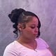 Up-do bun with bang