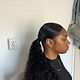 parted ponytail