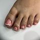 Gel polish toe nails