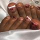 Polygel toes + French tip