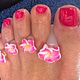 UV Gel polish on toes one colour