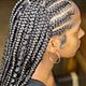 Fulani braids 10 cornrows