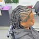 Half cornrows half twist