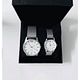 Complet montre pour couple - couleur argentée